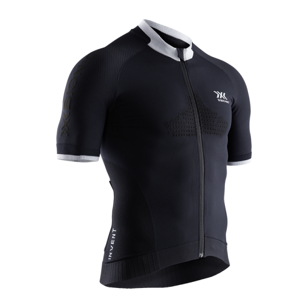 X-BIONIC INVENT 4.0 Bike Race Zip Shirt S/S Men Opal Black/Arctic White
